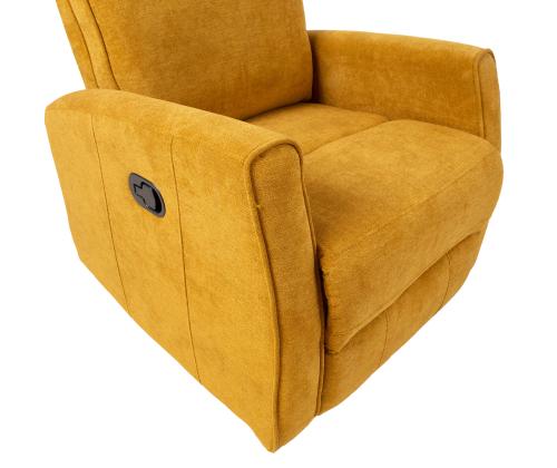 Tugitool EDDY kiikuv ja pöörlev manuaalne recliner 76x96xH103cm, kollane