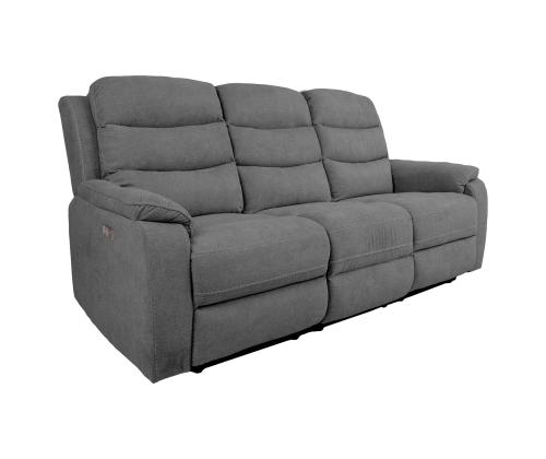 Diivan MIMI 3-kohaline elektriline recliner 208x93xH102cm, hall
