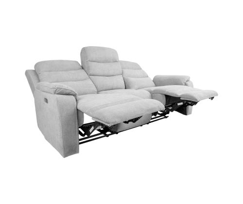 Diivan MIMI 3-kohaline elektriline recliner 208x93xH102cm, helehall