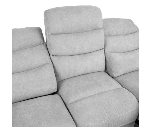 Diivan MIMI 3-kohaline elektriline recliner 208x93xH102cm, helehall