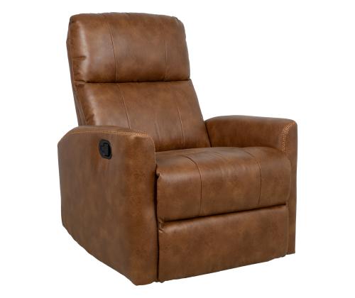Tugitool DIEGO kiikuv ja pöörlev manuaalne recliner 78x95xH103cm, konjakipruun