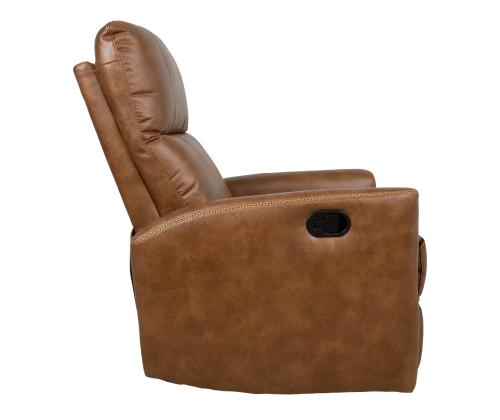 Tugitool DIEGO kiikuv ja pöörlev manuaalne recliner 78x95xH103cm, konjakipruun