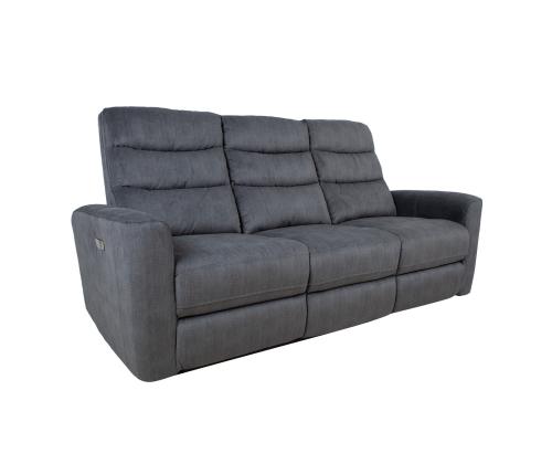 Diivan GASTON 3-kohaline elektriline recliner, hall samet