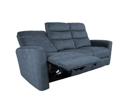 Diivan GASTON 3-kohaline elektriline recliner 206x85xH104cm, sinine