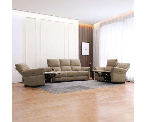 Diivan DAMIKA 2-kohaline elektriline recliner 143x92xH103cm, helepruun