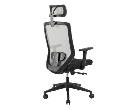 Töötool JOY 64x64xH115-125cm, must/hall