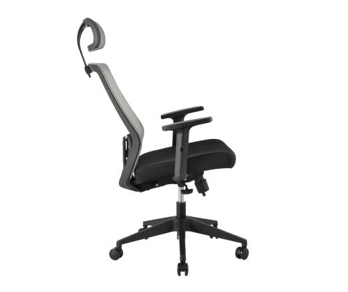 Töötool JOY 64x64xH115-125cm, must/hall