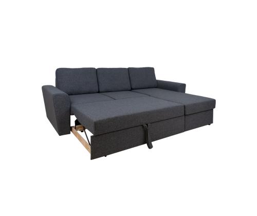 Nurgadiivanvoodi INGMAR 242x168/92xH92cm, tumehall