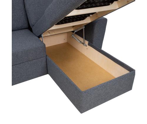 Nurgadiivanvoodi INGMAR 242x168/92xH92cm, tumehall