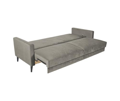 Diivanvoodi ANNA pesukastiga 222x86xH98cm, beež samet