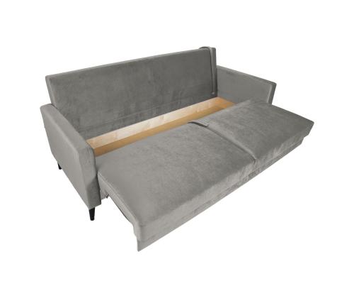 Diivanvoodi ANNA pesukastiga 222x86xH98cm, beež samet