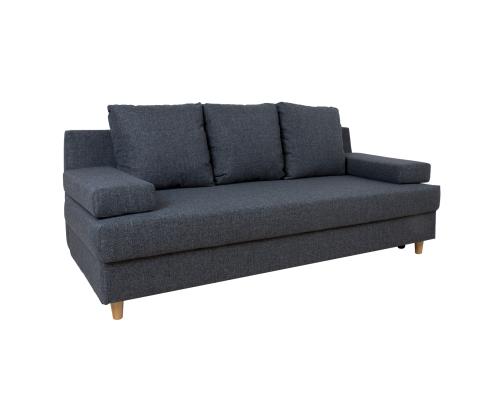 Diivanvoodi VELLA pesukastiga 195x92xH76cm, tumehall