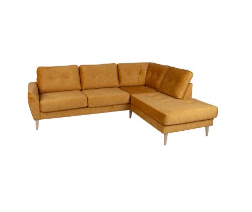 Nurgadiivan HEIVI PN 250x200/90xH90cm, kollane samet