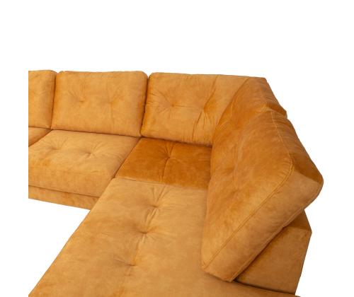 Nurgadiivan HEIVI PN 250x200/90xH90cm, kollane samet