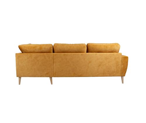 Nurgadiivan HEIVI PN 250x200/90xH90cm, kollane samet