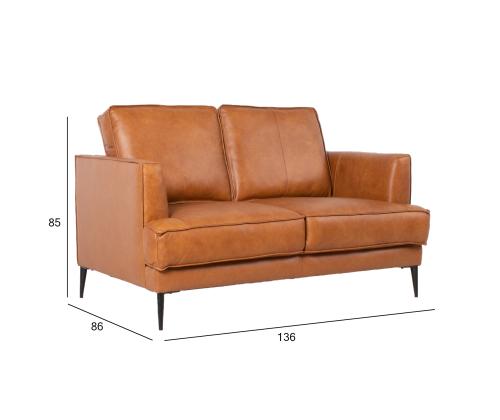 Diivan LEO 136x86xH85cm, helepruun