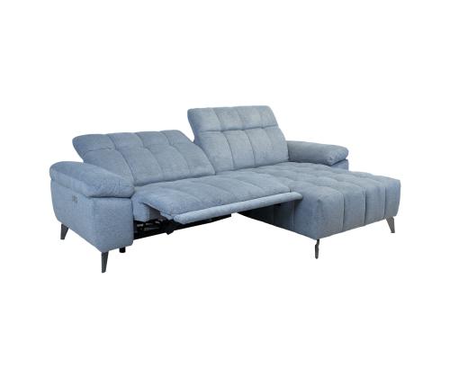 Nurgadiivan LUZERN PN elektriline recliner 264x87/160xH85cm, sinakashall