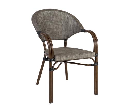 Tool BAMBUS käetugedega 57x61xH84cm, helepruun, alumiinium