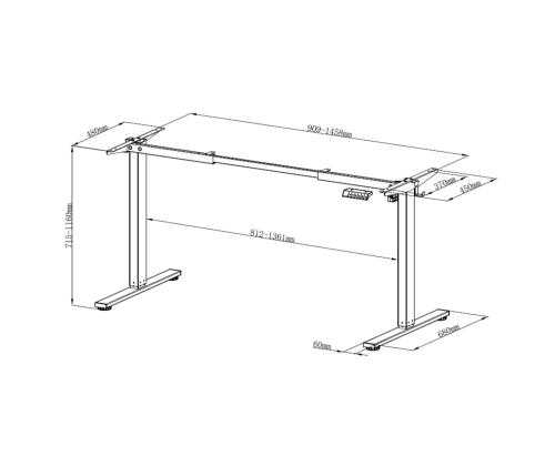 Lauajalg ERGO FIT 1-mootoriga, valge