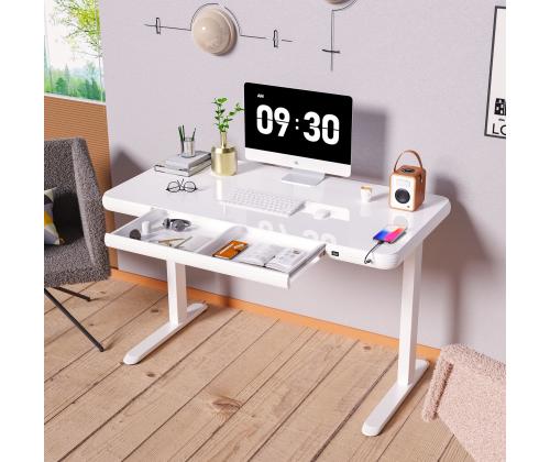 Töölaud ERGO FIT 1-mootoriga 122x62xH73,5-118cm, valge