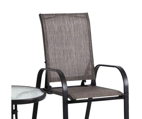 Aiamööblikomplekt DAKOTA laud, 2 tooli ja 2 jalapinki