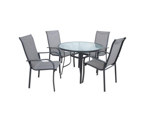 Aiamööblikomplekt EVERET laud ja 4 tooli