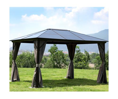 Varikatus SUNSET 3x4xH2/2,7m, pruun/taupe, alumiinium, polüesterkangas