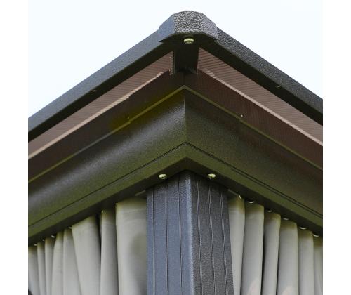 Varikatus SUNSET 3x4xH2/2,7m, pruun/taupe, alumiinium, polüesterkangas