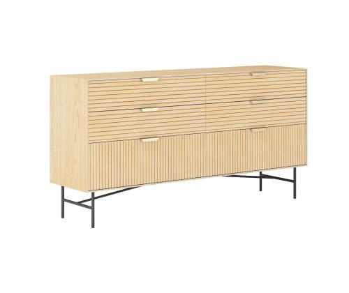 Kummut BASSEL 120x40xH80cm, 3D melamiin