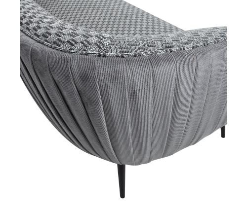 Diivan ACCENT 3-kohaline, hall, 179x80xH74cm, puit, vineer, polüesterkangas