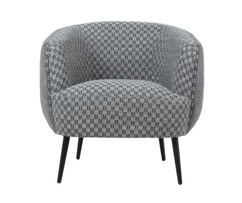 Tugitool ACCENT hall, 77x80xH74cm, polüesterkangas, puit, vineer, metall