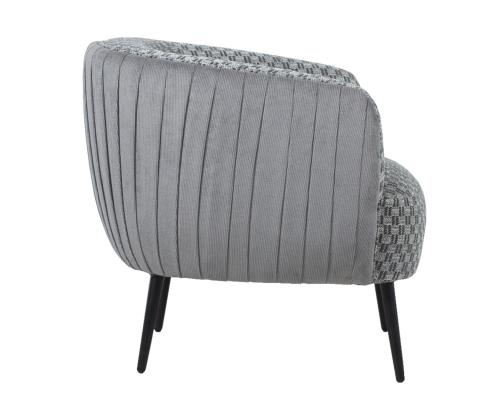 Tugitool ACCENT hall, 77x80xH74cm, polüesterkangas, puit, vineer, metall
