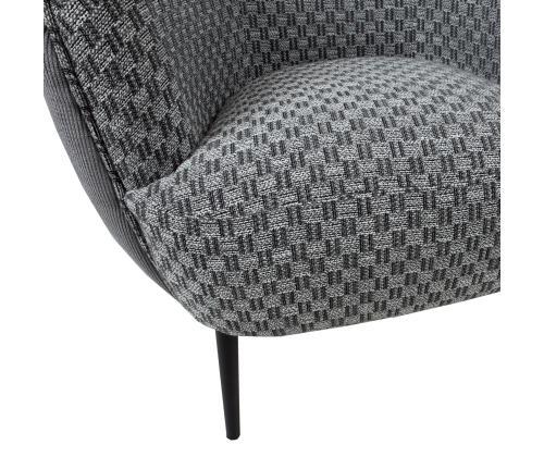 Tugitool ACCENT hall, 77x80xH74cm, polüesterkangas, puit, vineer, metall