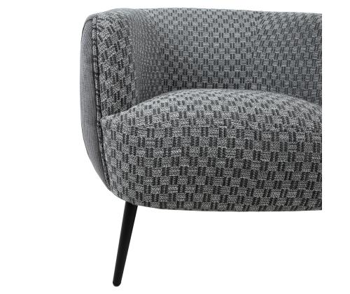 Tugitool ACCENT hall, 77x80xH74cm, polüesterkangas, puit, vineer, metall