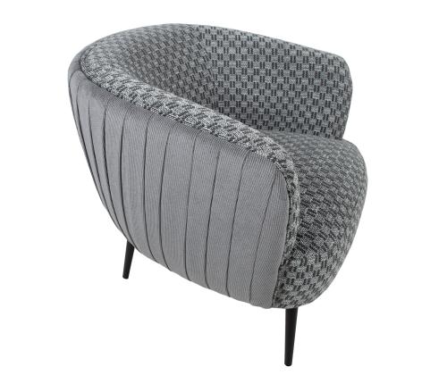 Tugitool ACCENT hall, 77x80xH74cm, polüesterkangas, puit, vineer, metall
