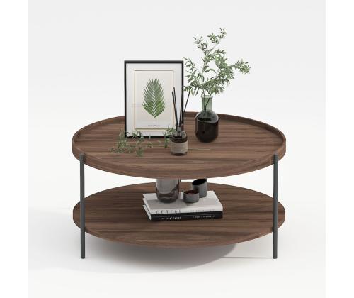 Diivanilaud CINDY D80xH40cm, melamiin hele pähkel