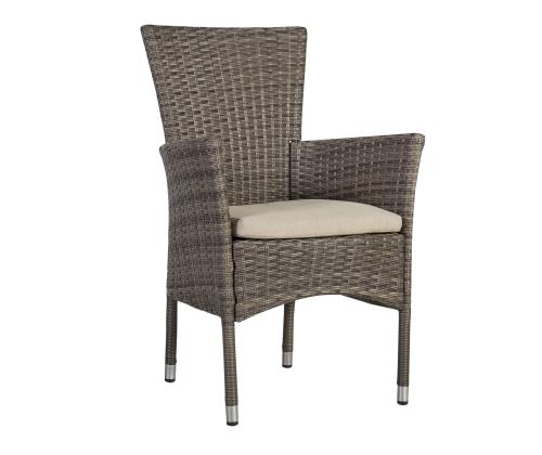 Tool PALOMA 57x59xH90cm, hallikaspruun, terasraam, plastikpunutis