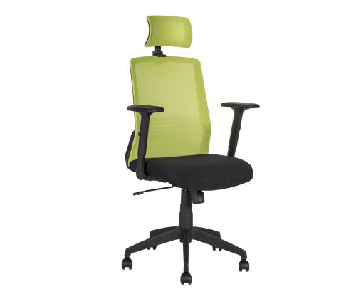 Arvutitool/kontoritool BRAVO, 62x53xH114-120cm, must/roheline, polüesterkangas, plastik