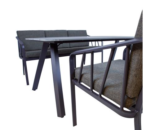 Aiamööblikomplekt KAHLA laud, diivan ja 2 tooli