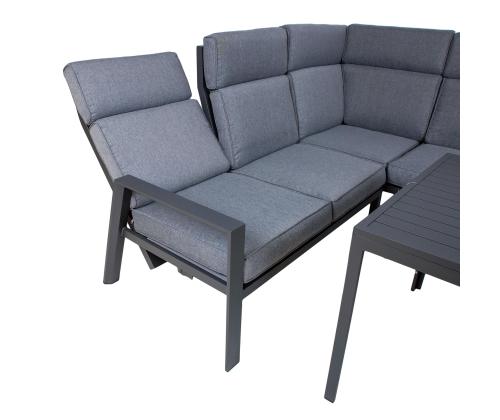 Aiamööblikomplekt CASTEN laud ja nurgadiivan