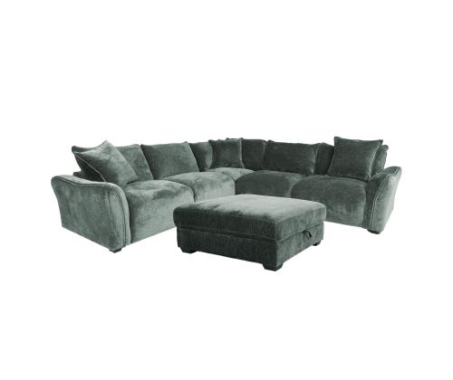 Nurgadiivan ja tumba DIVI 2176x276x102xH84cm, mündiroheline