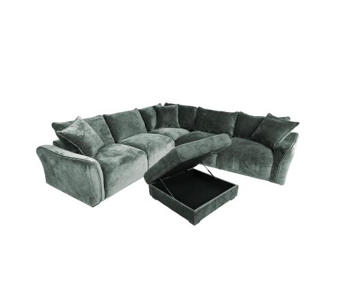 Nurgadiivan ja tumba DIVI 2176x276x102xH84cm, mündiroheline