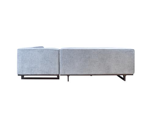 Nurgadiivan HASSO PN 272x95/240xH79cm, hõbehall