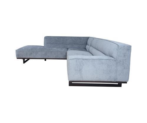 Nurgadiivan HASSO VN 272x240/95xH79cm, hõbehall