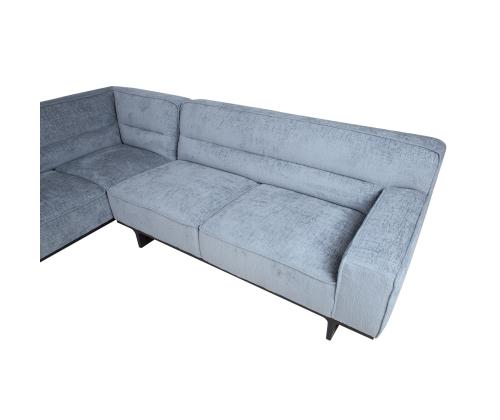 Nurgadiivan HASSO VN 272x240/95xH79cm, hõbehall