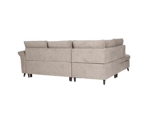 Nurgadiivanvoodi LINDY VN 242x197/93xH94cm, helepruun