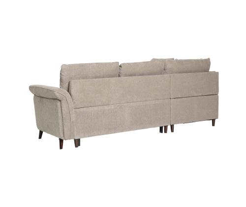 Nurgadiivanvoodi LINDY VN 242x197/93xH94cm, helepruun