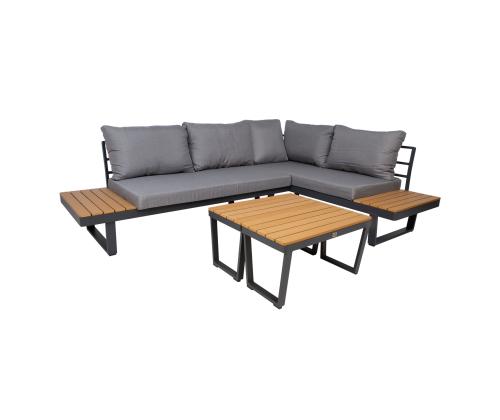 Aiamööblikomplekt MALTA mooduldiivan, 2 lauda