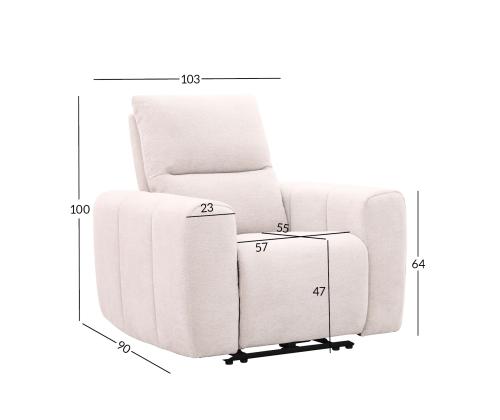 Tugitool MATIAS elektriline reklainer 103x90xH100cm, helebeež