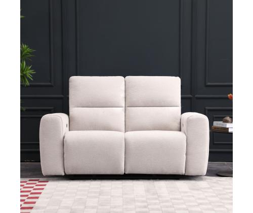 Diivan MATIAS 2-kohaline elektriline recliner 162x90xH100cm, helebeež